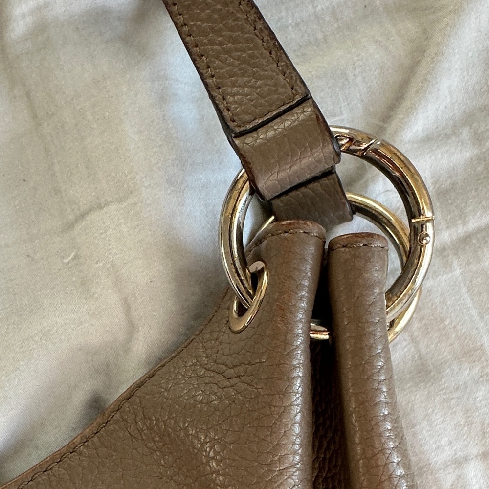 Michael Kors Brown Leather Hobo with Tassel Charm - Picture 7 of 9